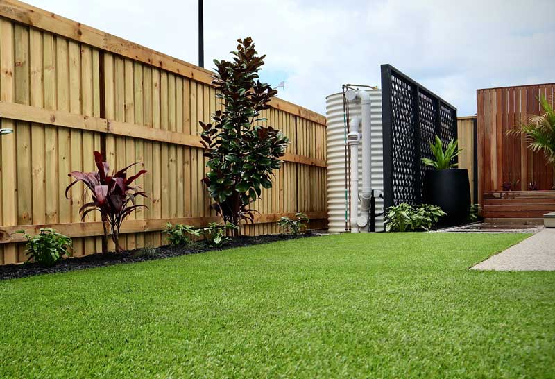 A backyard with Capiphon Drainage